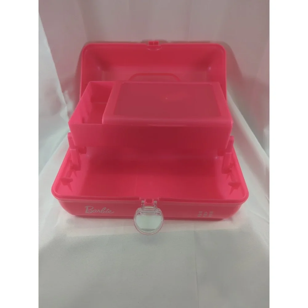 RARE Barbie Caboodles On The Go Girl Make Up Accessories Case Iconic Pink